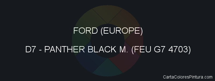 Pintura Ford (europe) D7 Panther Black M. (feu G7 4703)