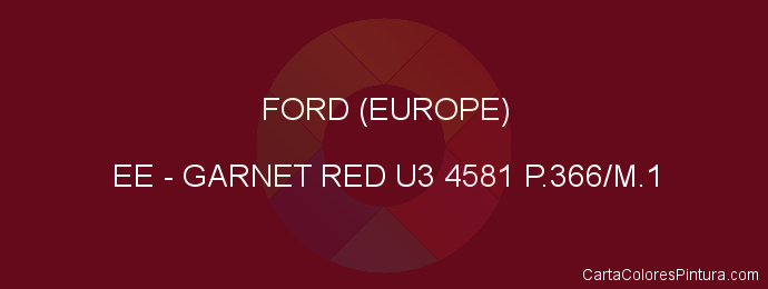 Pintura Ford (europe) EE Garnet Red U3 4581 P.366/m.1