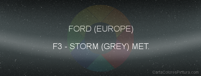 Pintura Ford (europe) F3 Storm (grey) Met.