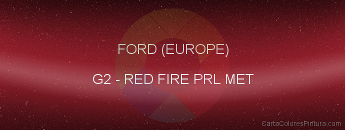 Pintura Ford (europe) G2 Red Fire Prl Met