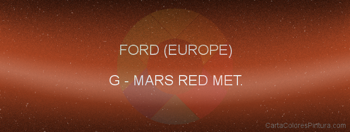 Pintura Ford (europe) G Mars Red Met.