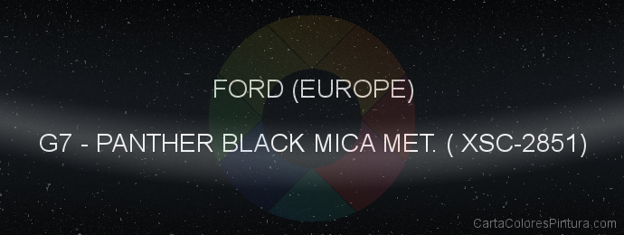 Pintura Ford (europe) G7 Panther Black Mica Met. ( Xsc-2851)