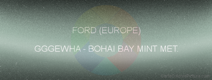 Pintura Ford (europe) GGGEWHA Bohai Bay Mint Met.