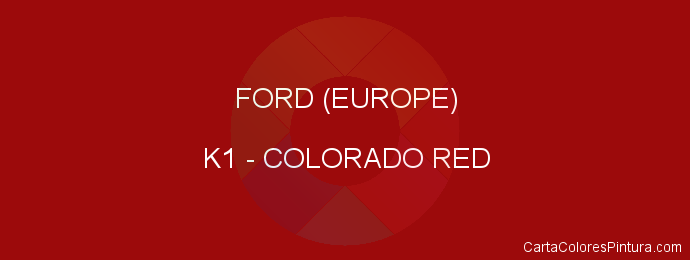 Pintura Ford (europe) K1 Colorado Red