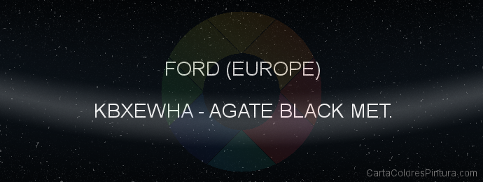 Pintura Ford (europe) KBXEWHA Agate Black Met.