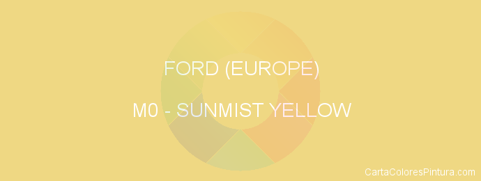 Pintura Ford (europe) M0 Sunmist Yellow