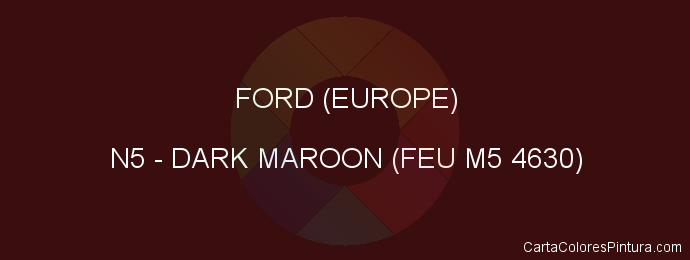 Pintura Ford (europe) N5 Dark Maroon (feu M5 4630)