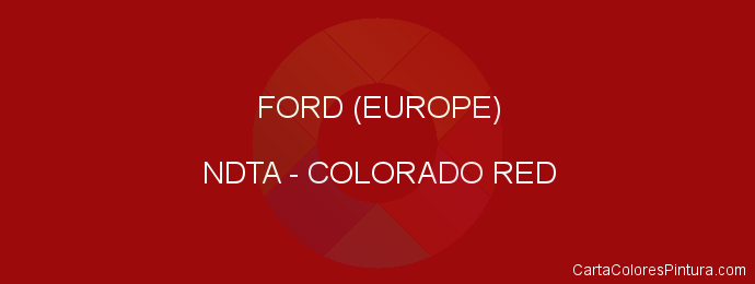 Pintura Ford (europe) NDTA Colorado Red