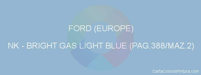 Pintura Ford (europe) NK Bright Gas Light Blue (pag.388/maz.2)