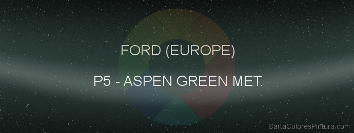 Pintura Ford (europe) P5 Aspen Green Met.