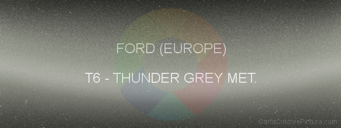 Pintura Ford (europe) T6 Thunder Grey Met.