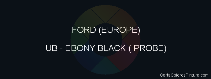 Pintura Ford (europe) UB Ebony Black ( Probe)