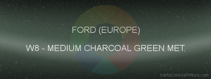 Pintura Ford (europe) W8 Medium Charcoal Green Met.