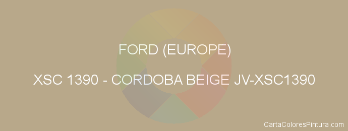 Pintura Ford (europe) XSC 1390 Cordoba Beige Jv-xsc1390