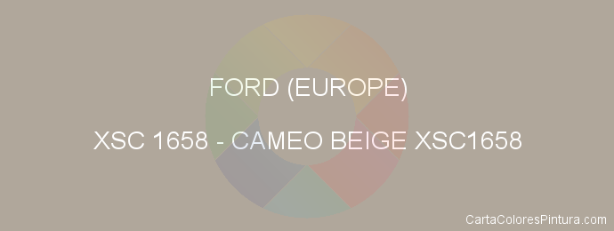 Pintura Ford (europe) XSC 1658 Cameo Beige Xsc1658