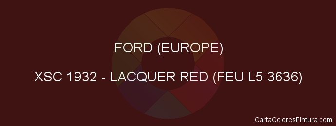 Pintura Ford (europe) XSC 1932 Lacquer Red (feu L5 3636)