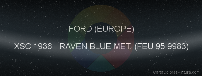 Pintura Ford (europe) XSC 1936 Raven Blue Met. (feu 95 9983)