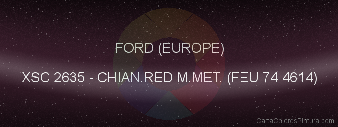 Pintura Ford (europe) XSC 2635 Chian.red M.met. (feu 74 4614)