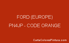 Elige tu pintura en código de color FORD EUROPA RANGER RAPTOR J