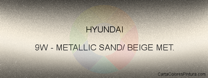 Pintura Hyundai 9W Metallic Sand/ Beige Met.