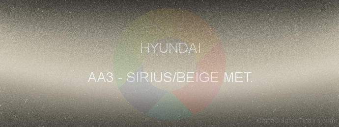Pintura Hyundai AA3 Sirius/beige Met.