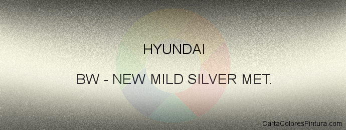 Pintura Hyundai BW New Mild Silver Met.