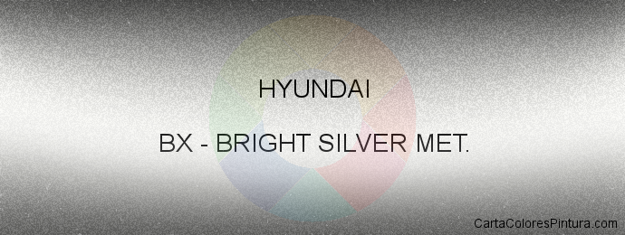 Pintura Hyundai BX Bright Silver Met.