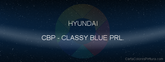 Pintura Hyundai CBP Classy Blue Prl.