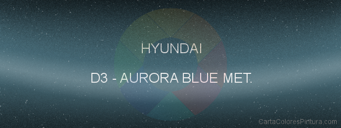 Pintura Hyundai D3 Aurora Blue Met.