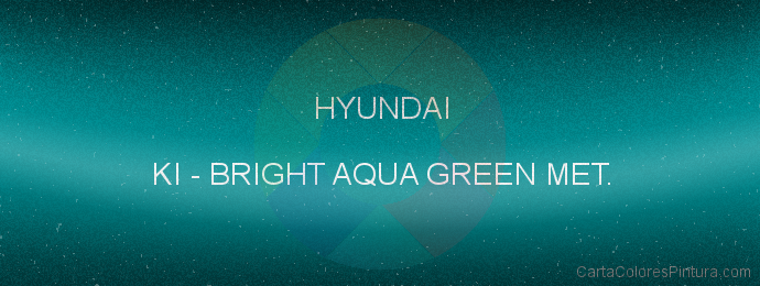 Pintura Hyundai KI Bright Aqua Green Met.
