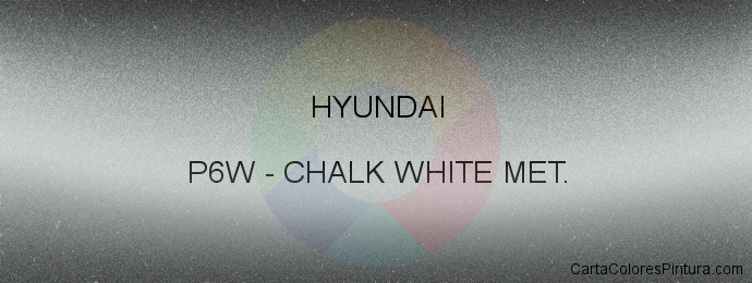 Pintura Hyundai P6W Chalk White Met.