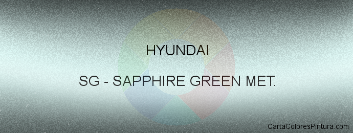 Pintura Hyundai SG Sapphire Green Met.