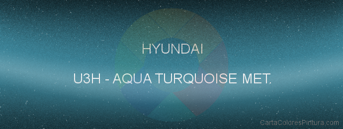 Pintura Hyundai U3H Aqua Turquoise Met.