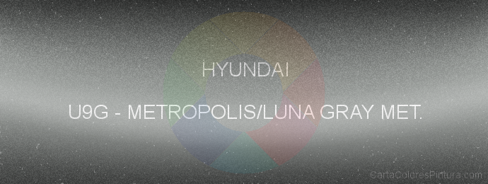 Pintura Hyundai U9G Metropolis/luna Gray Met.