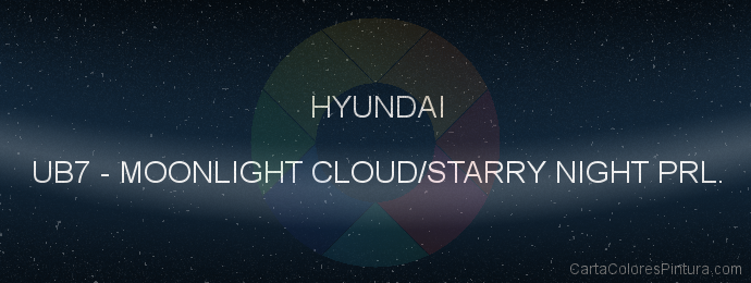 Pintura Hyundai UB7 Moonlight Cloud/starry Night Prl.