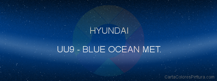 Pintura Hyundai UU9 Blue Ocean Met.