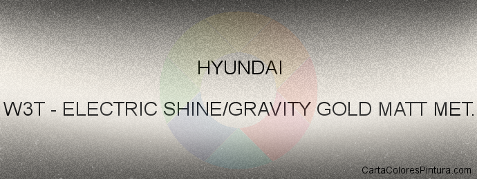 Pintura Hyundai W3T Electric Shine/gravity Gold Matt Met.