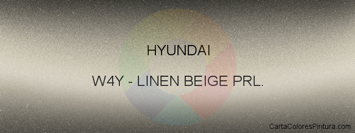 Pintura Hyundai W4Y Linen Beige Prl.