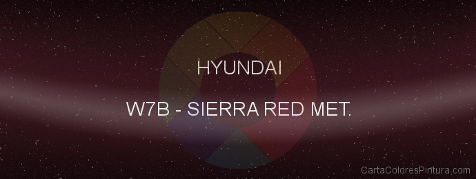 Pintura Hyundai W7B Sierra Red Met.