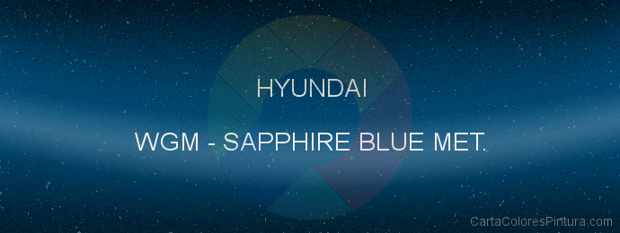 Pintura Hyundai WGM Sapphire Blue Met.