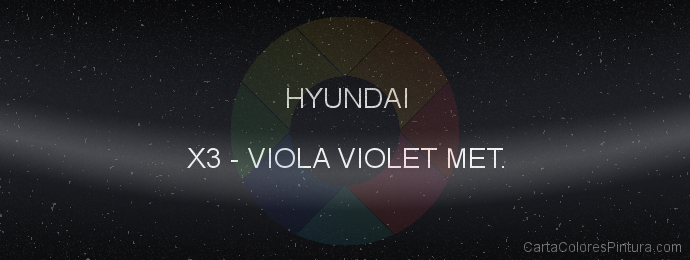 Pintura Hyundai X3 Viola Violet Met.
