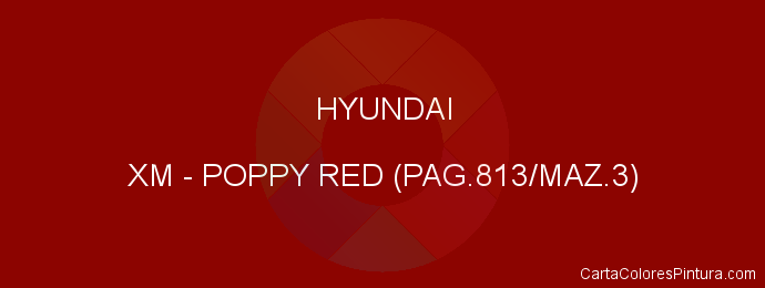 Pintura Hyundai XM Poppy Red (pag.813/maz.3)