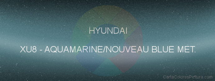 Pintura Hyundai XU8 Aquamarine/nouveau Blue Met.