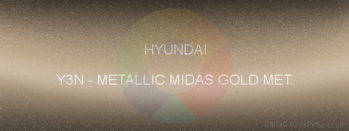 Pintura Hyundai Y3N Metallic Midas Gold Met.