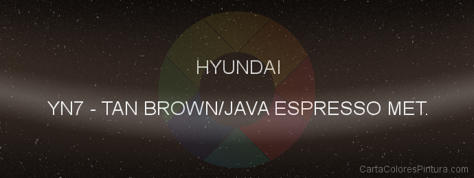 Pintura Hyundai YN7 Tan Brown/java Espresso Met.