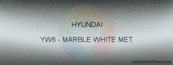 Pintura Hyundai YW6 Marble White Met.