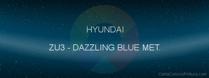 Pintura Hyundai ZU3 Dazzling Blue Met.