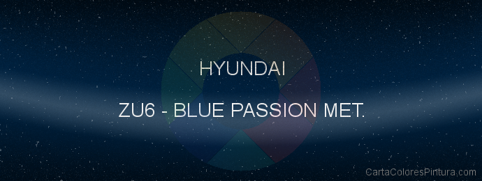 Pintura Hyundai ZU6 Blue Passion Met.