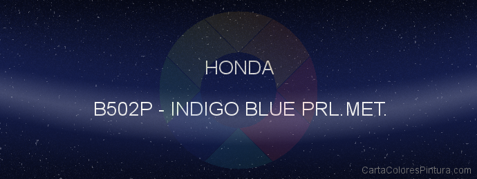 Pintura Honda B502P Indigo Blue Prl.met.