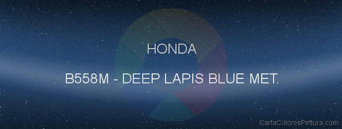Pintura Honda B558M Deep Lapis Blue Met.